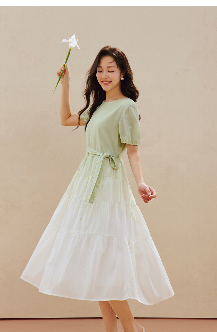 INMAN Gradient Vacation Style Dress 2026 Summer New Loose Long Dress for Women 15